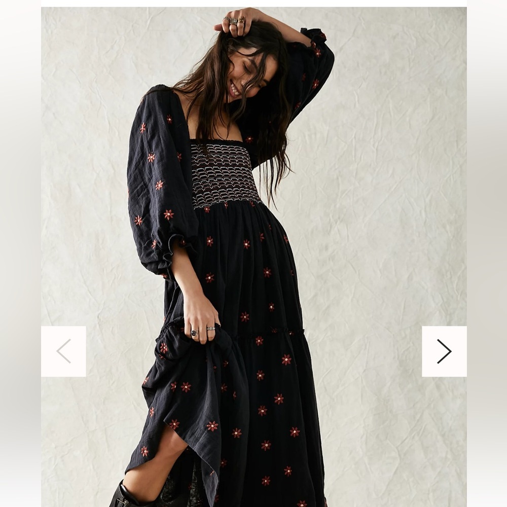 Free People Dahlia Embroidered Maxi Dress. New with tags!